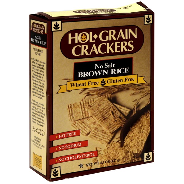 Hol Grain Crackers, No Salt Brown Rice (4.5 oz) Instacart