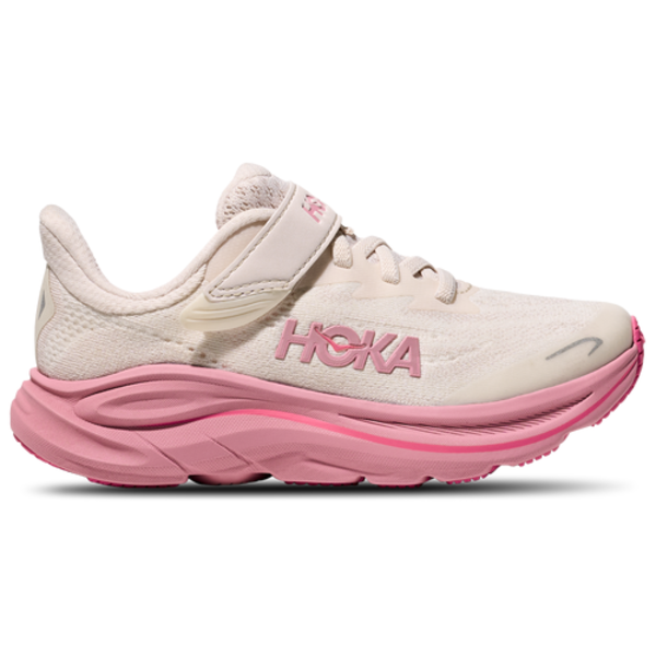 HOKA Girls' Little Kids' Clifton 10 Stretch Lace Running Shoes, Size 2 - Rose Cream/Dried Rose