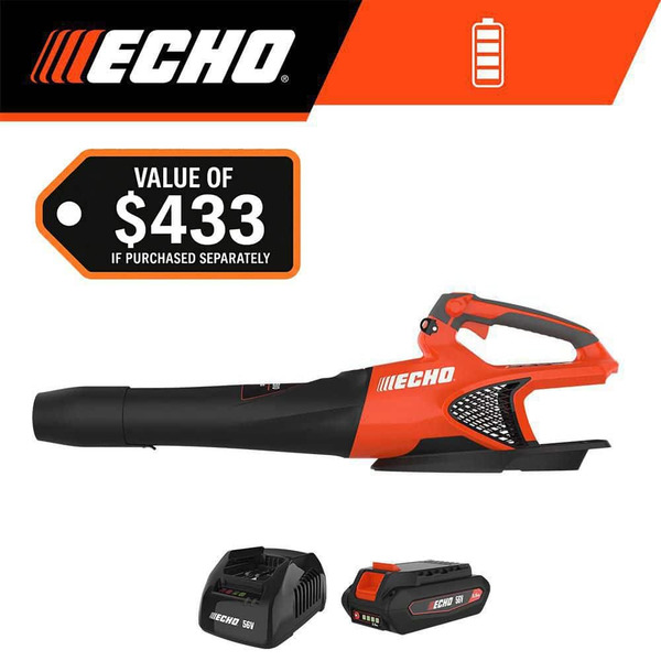 Echo 56v 151 Mph 526 Cfm Cordless Battery Powered Handheld Leaf Blower With 2.5ah Battery And Charger