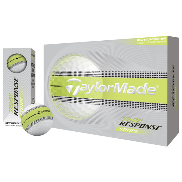 Taylor Made 2026 Tour Response Stripe Golf Balls - Yellow