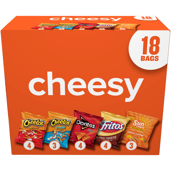 Frito Lay Snacks Cheesy Mix Variety 17 5/8 Oz 18 Count Same-Day