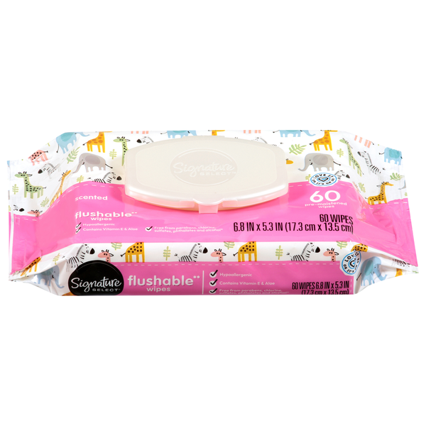 Signature SELECT Wipes, Flushable