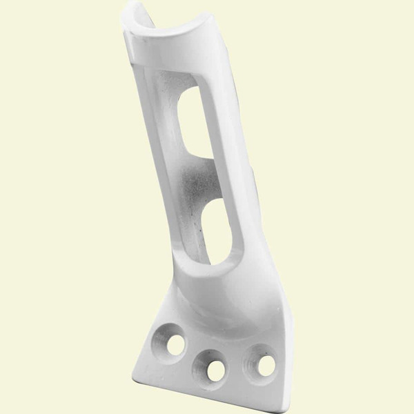 Prime-line 3/4 In. White Aluminum Flagpole Bracket