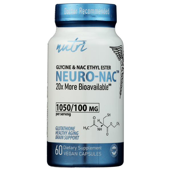 Nutri By Nature's Fusions Nutri Neuro-Nac 100 Mg (N-Acetyl L-Cysteine Ethyl  Ester With Glycine, Molybdenum Same-Day Delivery