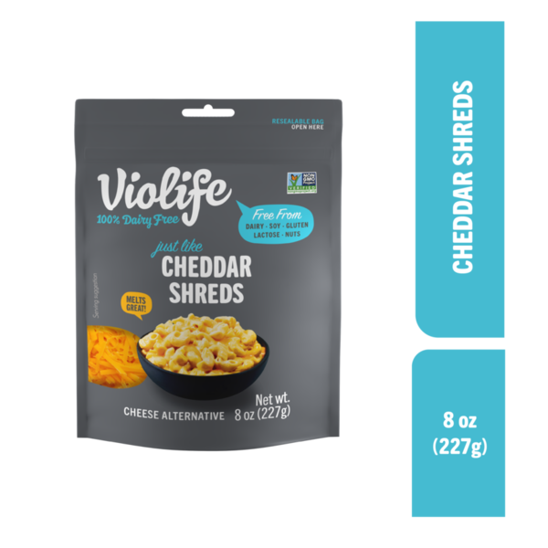 Violife Just Like Cheddar Shreds Shredded Cheese, Dairy-Free Vegan
