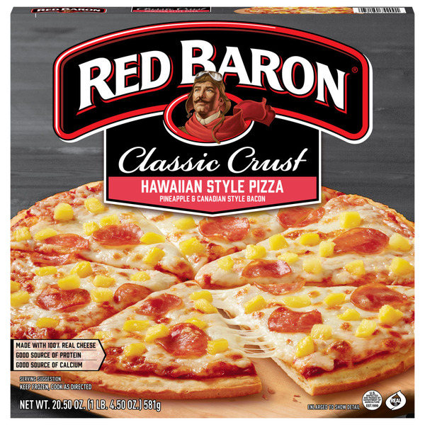 Barbara Eigen バーバラ・アイガン 洋ナシプレート 4枚 USA Red Baron Hawaiian Style Classic Crust Frozen Pizza Same-Day
