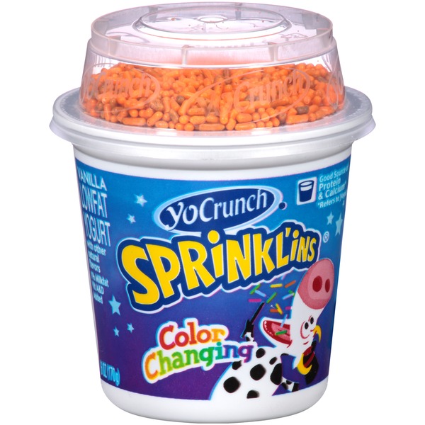YoCrunch Sprinkl'ins Color Changing Lowfat Vanilla Yogurt (6 oz) from Key Food Instacart