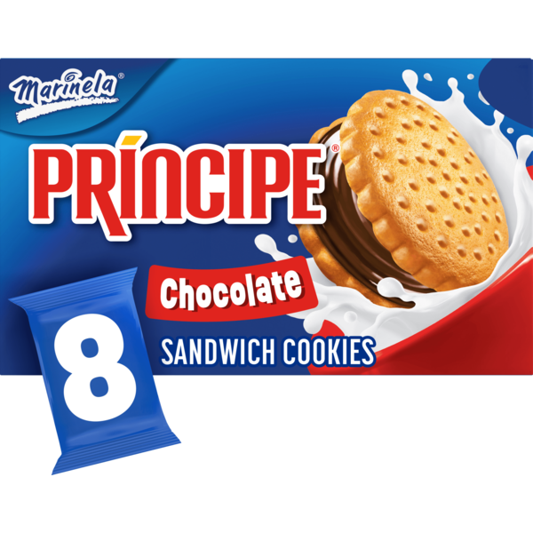 Marinela Principe, 8 ct, Chocolate Filled, Sandwich Cookies, Cookies, 17.76 oz