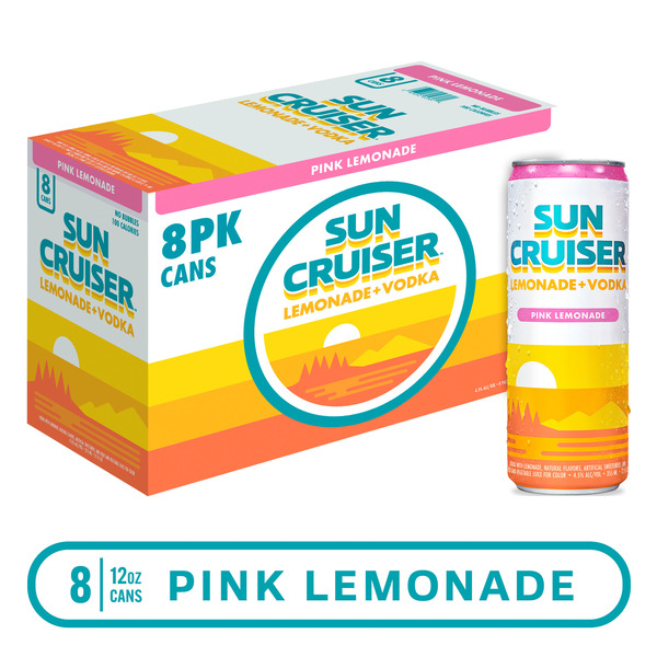 Sun Cruiser Pink Lemonade Vodka (12 fl. oz. Can, 8pk.) Same-Day