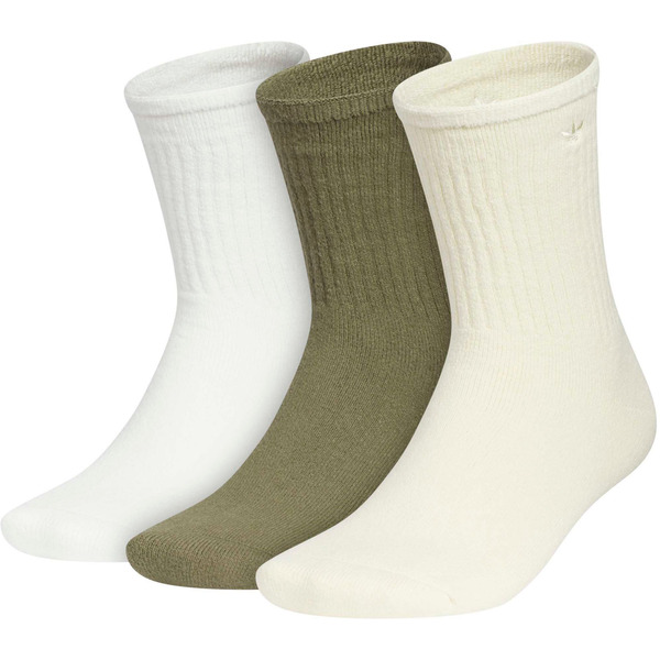adidas Originals Comfort 2.0 Crew Socks, M - Cloud White/Olive Strata Green/Warm Vanilla Yellow