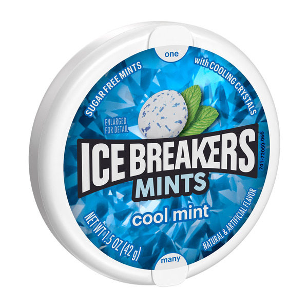 ICE BREAKERS Cool Mint Flavored Sugar Free Mints Puck, 1.5 oz Same