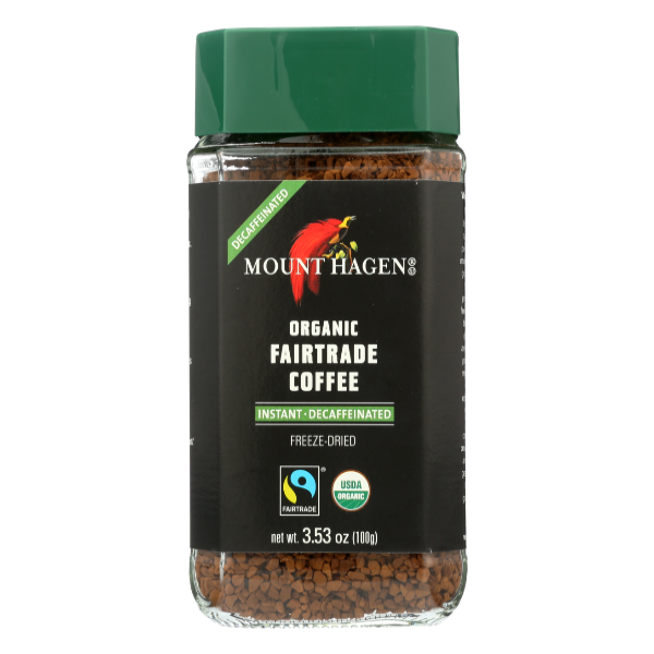 Mount Hagen Coffee, Organic, Instant, Decaffeinated Same-Day
