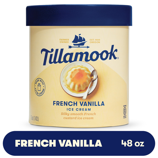 Tillamook French Vanilla Ice Cream, 48fl-oz