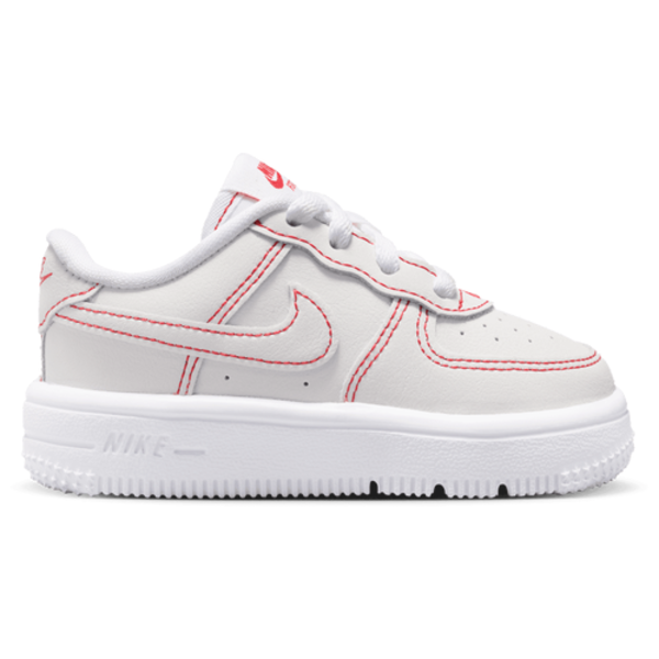 Nike Boys' Air Force 1 Low LV8 1 Lace Toddler Shoe, Size 4.0 - White/University Red