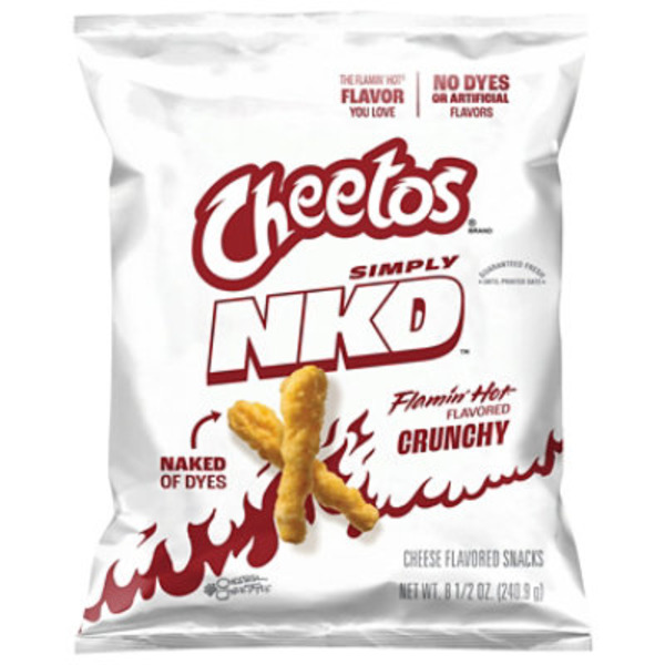 Cheetos Simply Naked Crunchy Flamin Hot Cheese Flavored Snacks