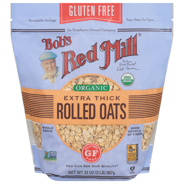 Bob's Red Mill Thick Rolled Oats, Gluten Free, Organic