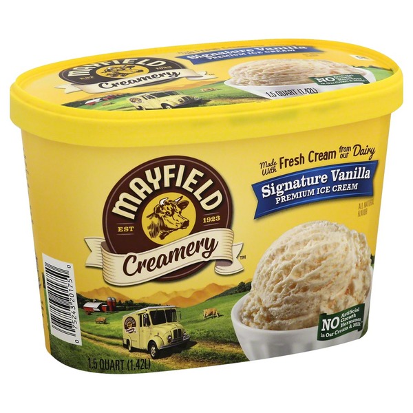 Mayfield Select Vanilla Ice Cream Tub 1 5 Qt From Tom