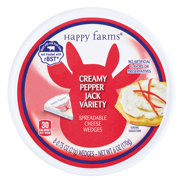 ALDI Happy Farms Spicy Pepper Spreadable Cheese Wedge SameDay Delivery