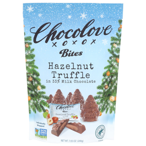 Chocolove Hazelnut Truffle, Bites, in 33% Milk Chocolate Same-Day