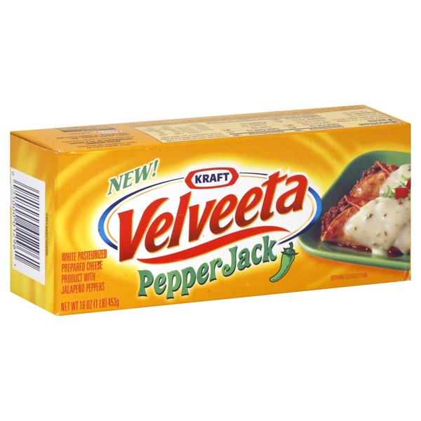 Kraft Velveeta White Pasteurized Prepared Cheese Product, Pepper Jack
