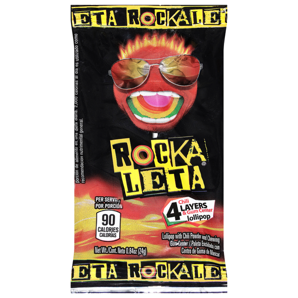Rockaleta Lollipop, 4 Layers, Chili & Gum Center