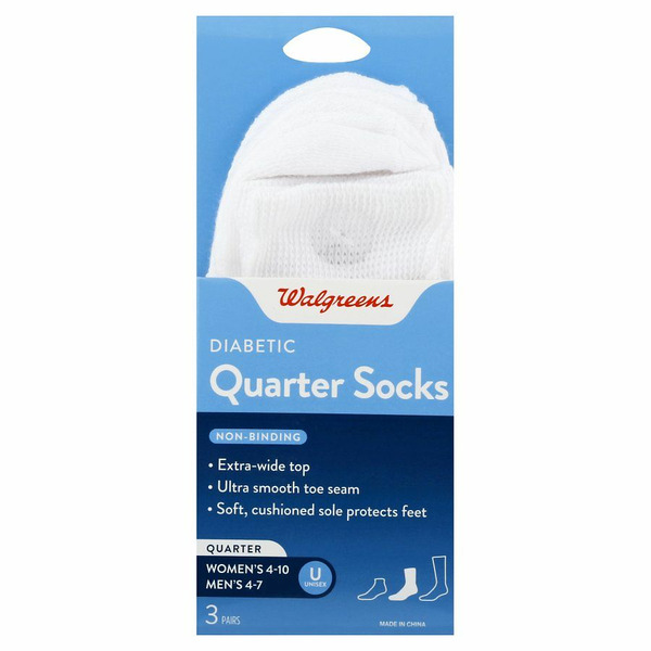 Walgreens Walgreens Diabetic Quarter Socks For Women SameDay Delivery