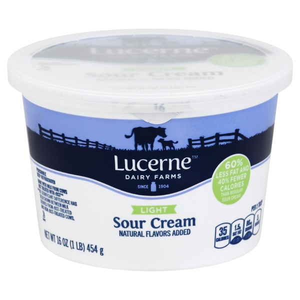 Lucerne Sour Cream, Light (16 oz) from Safeway Instacart