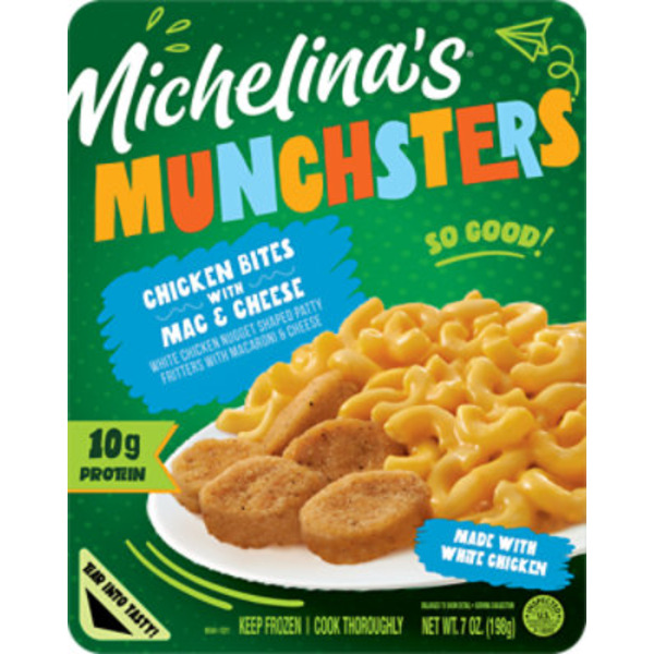 Michelina's Pop'n Chicken With Mac & Cheese White Chicken Nugget Patty Fritters With Macaroni & Cheese