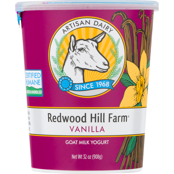 Redwood Hill Farm Yogurt, Goat Milk, Vanilla (32 oz) from Rainbow