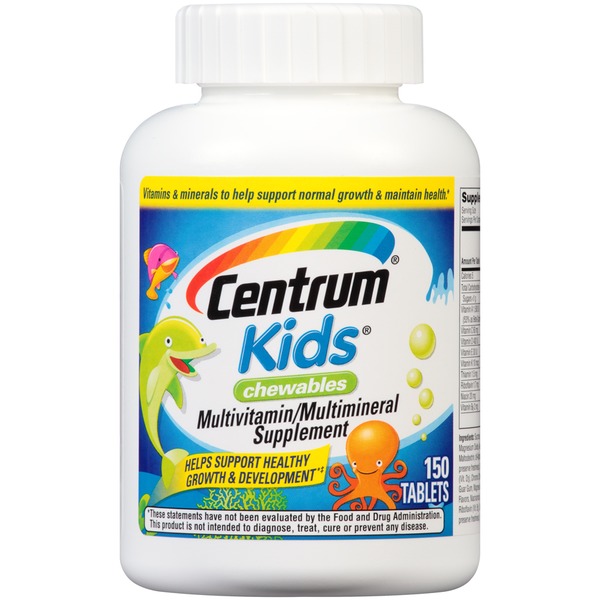 Centrum Kids Chewables Tablets Multivitamin/Multimineral Supplement
