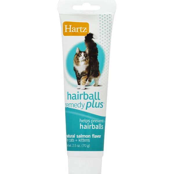 Hartz Hairball Remedy Plus, for Cats + Kittens, Natural Salmon