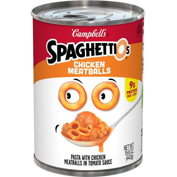 Campbell's SpaghettiOs Canned Pasta with Chicken Meatballs