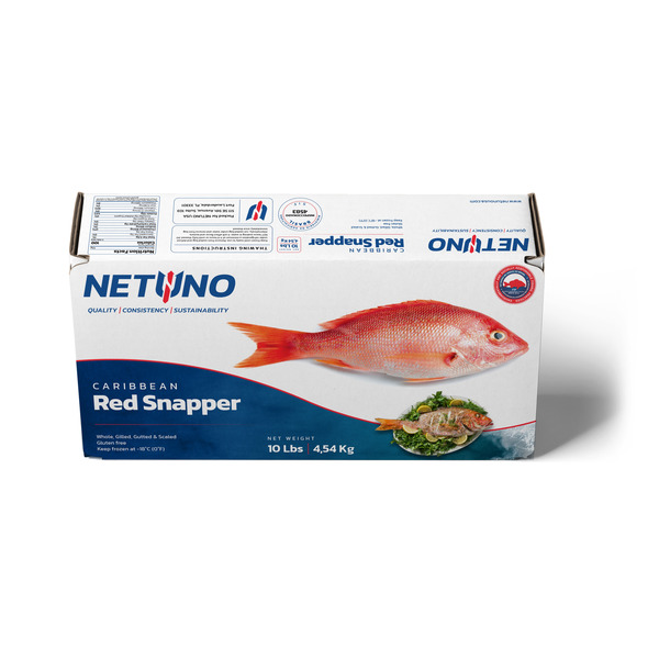 Snapper Box Restaurant Depot NETUNO Whole Caribbean Red Snapper 10 lb. Box- Gutted ...