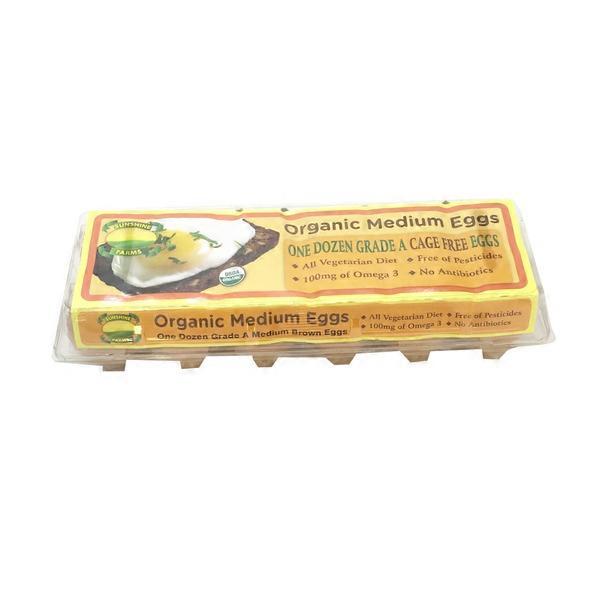 Sunshine Farms Organic Grade A Cage Free Medium Eggs