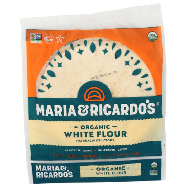 Maria And Ricardo's Organic White Flour Tortillas 8 Count Same-Day
