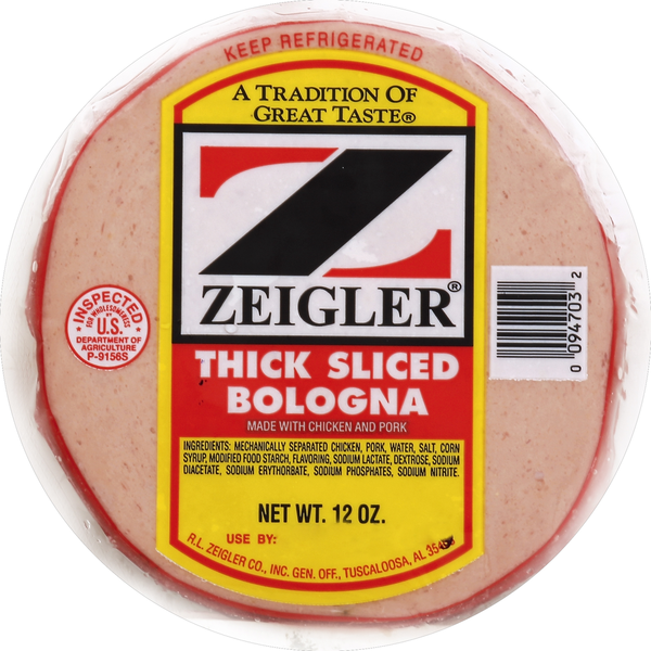 Bolognaさま専用 Zeigler's Bologna, Thick Sliced Same-Day Delivery | Rouses Markets