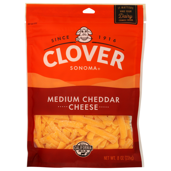 Clover Sonoma Cheese Medium Cheddar Shred