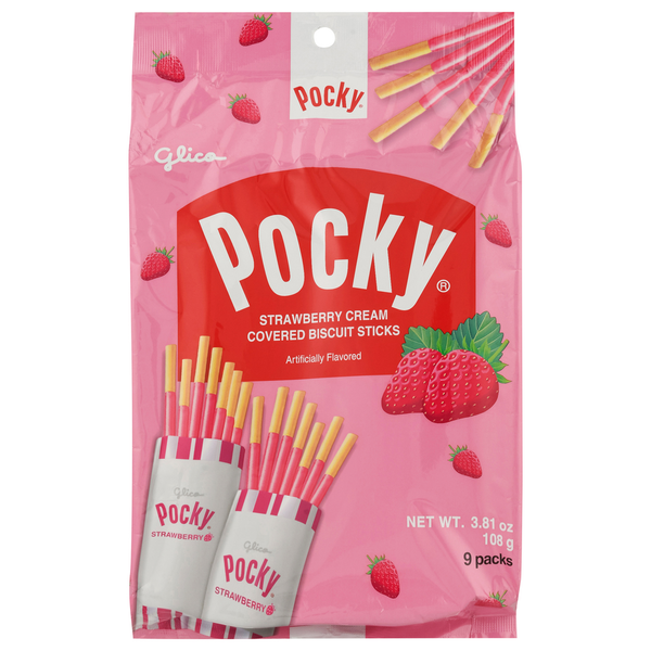 Pocky Biscuit Sticks, Covered, Strawberry Cream Same-Day Delivery