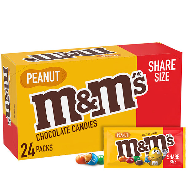M&M's Peanut Milk Chocolate Share Size Bulk Candy Same-Day