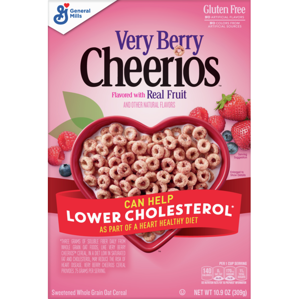 Cheerios Very Berry Flavored With Real Fruit