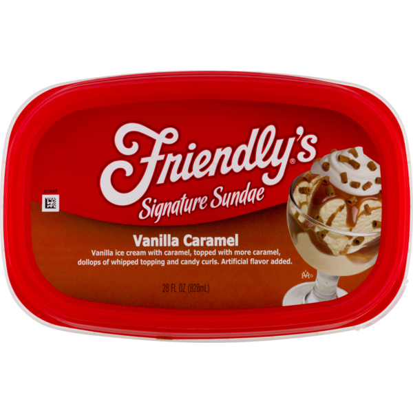 Friendly's Signature Sundae Vanilla Caramel (28 fl oz) Instacart