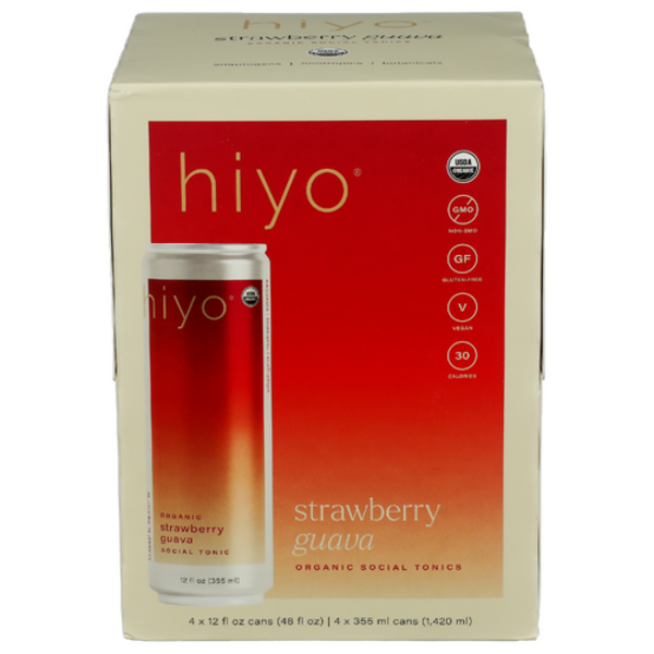 Hiyo Organic Strawberry Guava Functional Seltzer 4 Pack Same-Day