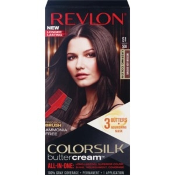 Revlon Colorsilk Buttercream Hair Dye Medium Ash Brown Each