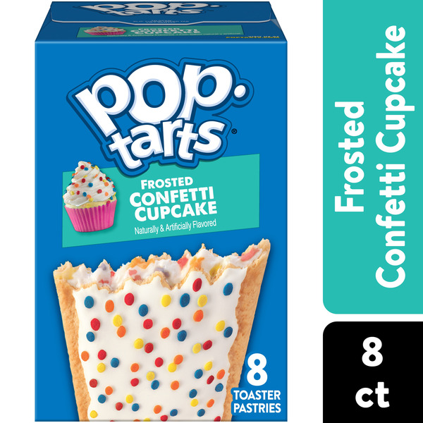 Pop-Tarts Frosted Confetti Cupcake Toaster Pastries, Breakfast Foods, 8 Count