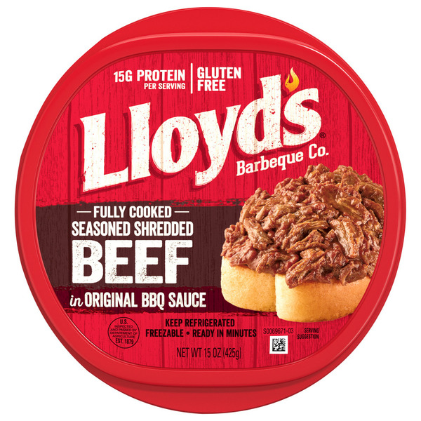 O*l様 Butcher ProductS LLOYD'S Seasoned And Shredded Beef In Original Bbq Sauce Same-Day