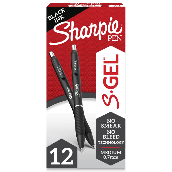 Sharpie Black Ink Medium Point S-Gel Retractable Gel Pen
