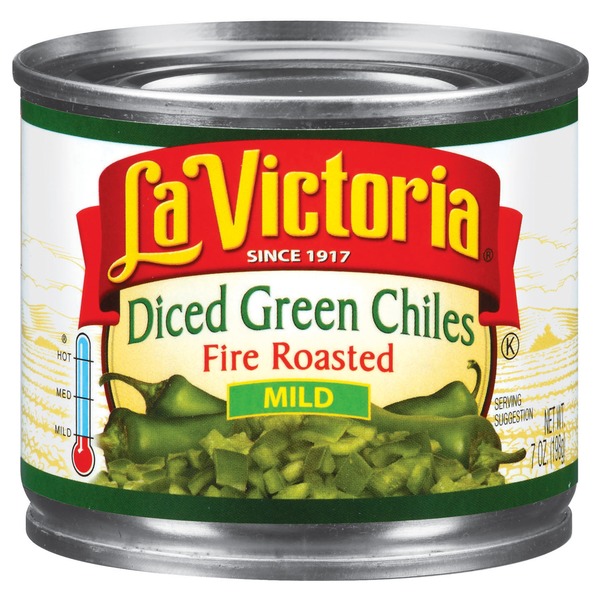 La Victoria Green Chiles, Diced, Fire Roasted, Mild
