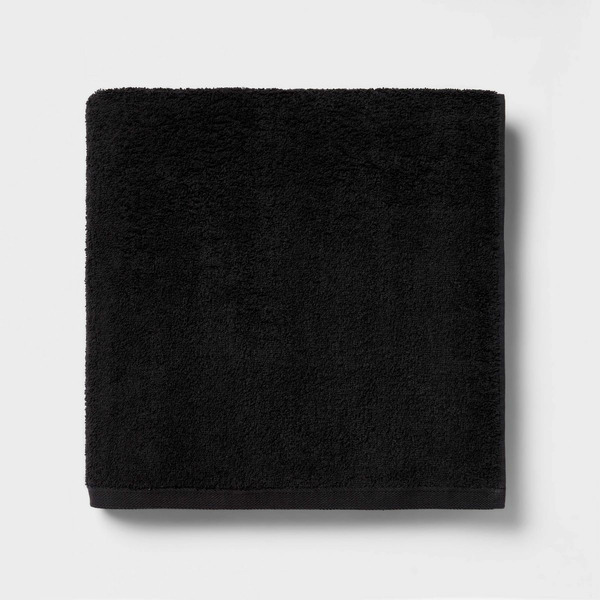 Room Essentials Oversized Everyday Bath Towel Black - ™