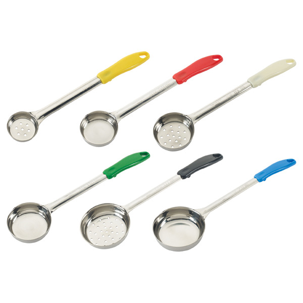 One-Piece Stainless Steel Portioners, Perforated, Green, 4 oz