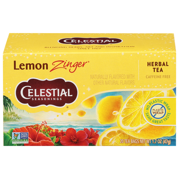 レモンティー Celestial Seasonings Lemon Zinger Caffeine Free Herbal Tea Same